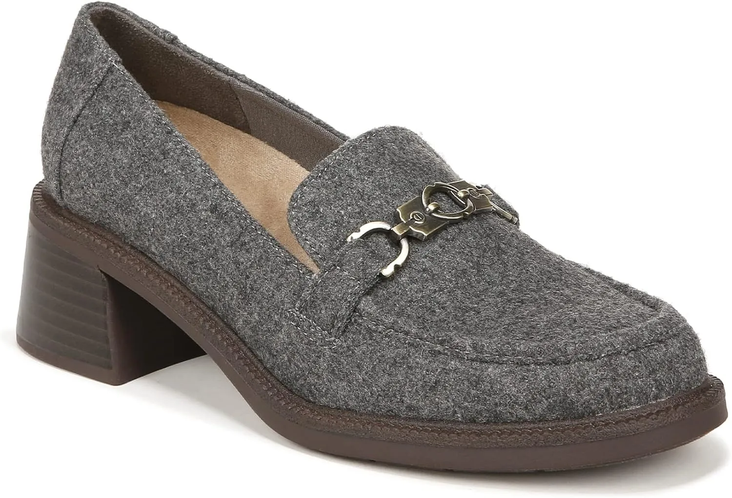 Dr. Scholl's Shoes Womens Rate Up Bit Slip On Block Heel Loafer