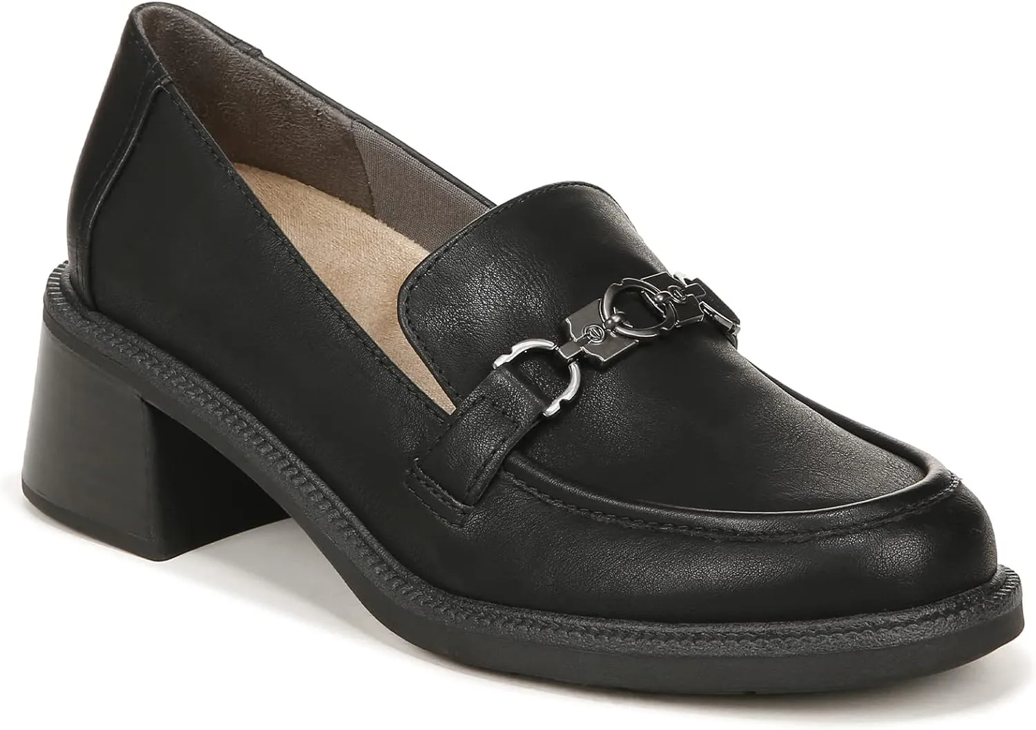 Dr. Scholl's Shoes Womens Rate Up Bit Slip On Block Heel Loafer