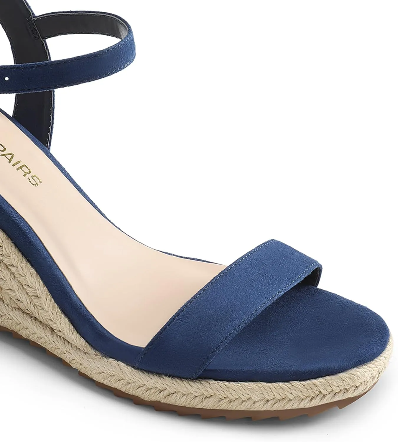DREAM PAIRS Espadrilles Wedge Sandals for Women, Women's Open Toe Summer Dressy Sandals with Adjustable Ankle Strap and Soft Footbed