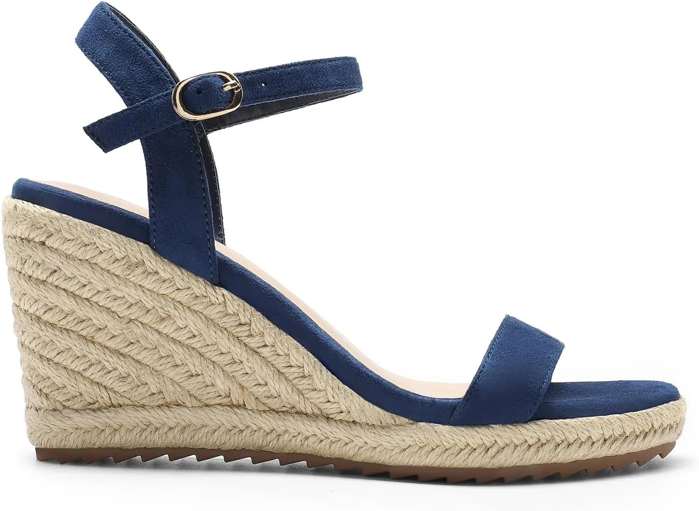 DREAM PAIRS Espadrilles Wedge Sandals for Women, Women's Open Toe Summer Dressy Sandals with Adjustable Ankle Strap and Soft Footbed