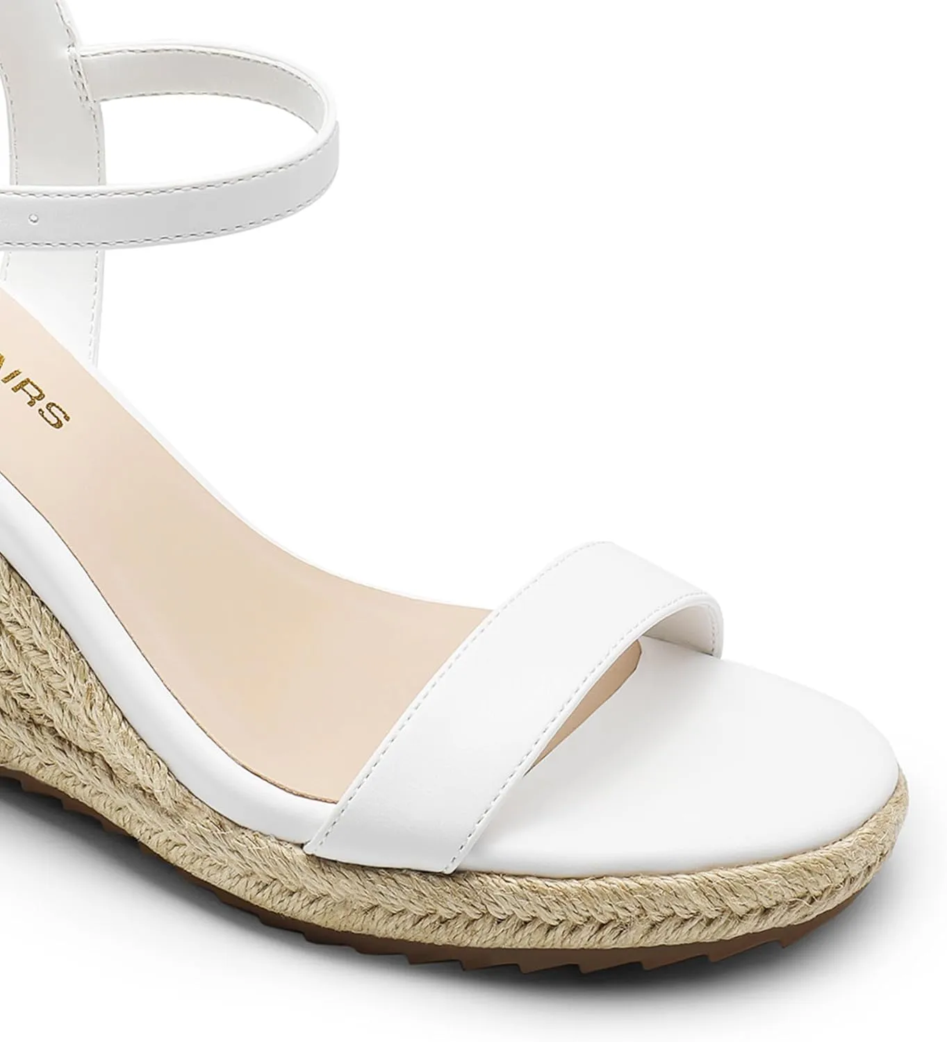 DREAM PAIRS Espadrilles Wedge Sandals for Women, Women's Open Toe Summer Dressy Sandals with Adjustable Ankle Strap and Soft Footbed
