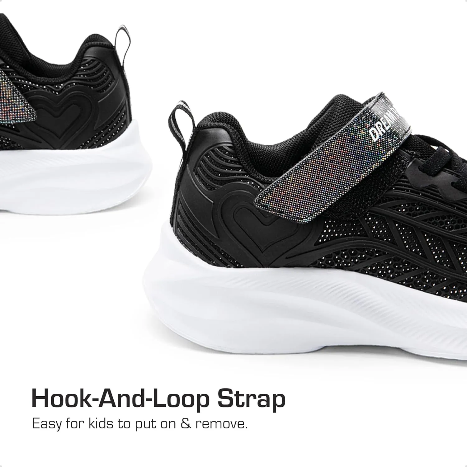 DREAM PAIRS Girls Shoes Kids Tennis Sparkle Ease Running Athletic Lightweight Sneakers for Little/Big Kids Toddler