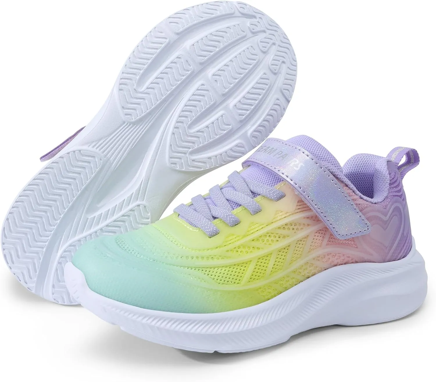 DREAM PAIRS Girls Shoes Kids Tennis Sparkle Ease Running Athletic Lightweight Sneakers for Little/Big Kids Toddler