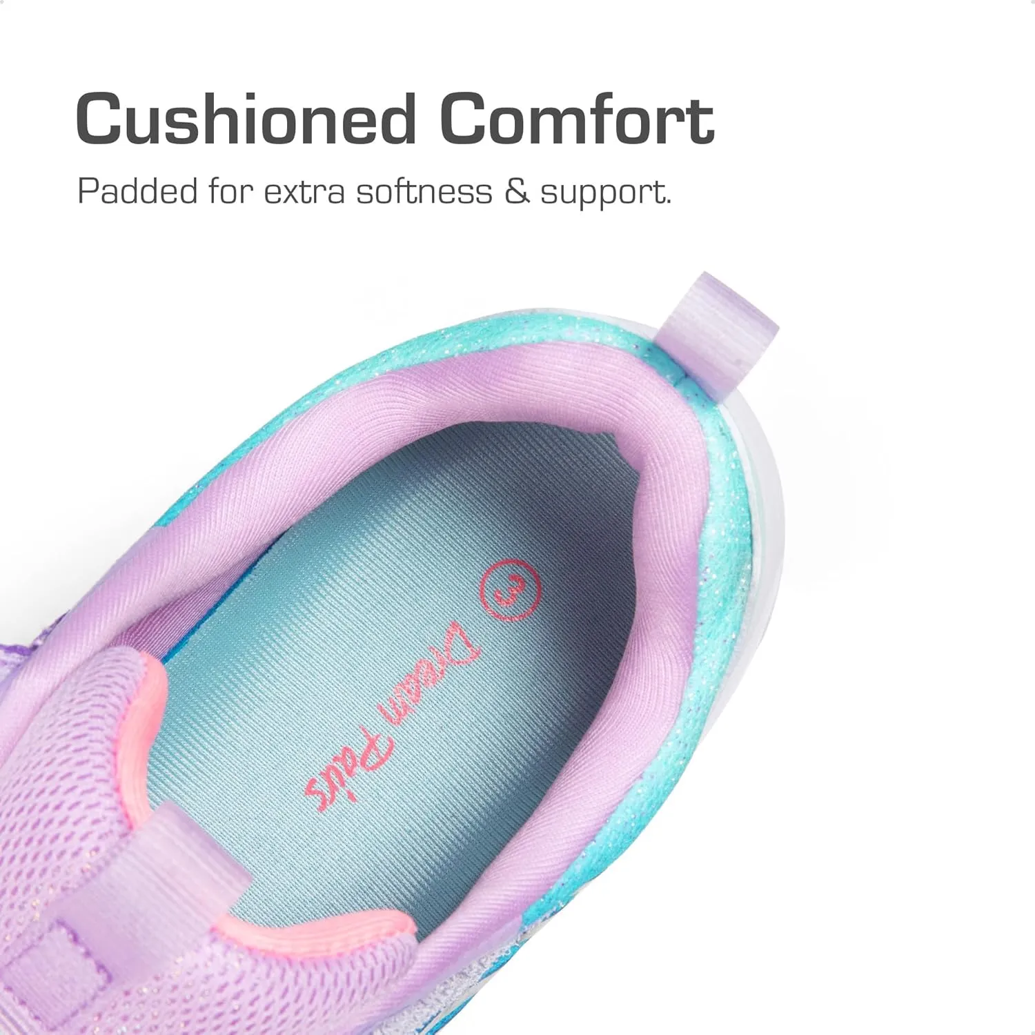 DREAM PAIRS Girls Shoes Sneakers Kids Tennis Shoes Sparkle ColorBurst Lightweight Running Casual Walking Shoes