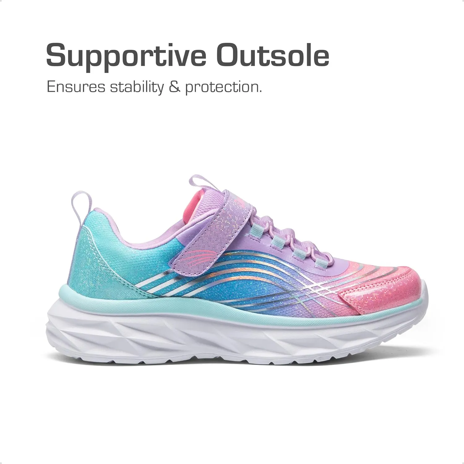 DREAM PAIRS Girls Shoes Sneakers Kids Tennis Shoes Sparkle ColorBurst Lightweight Running Casual Walking Shoes