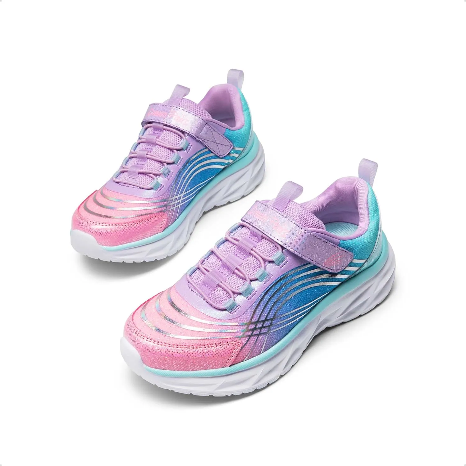 DREAM PAIRS Girls Shoes Sneakers Kids Tennis Shoes Sparkle ColorBurst Lightweight Running Casual Walking Shoes