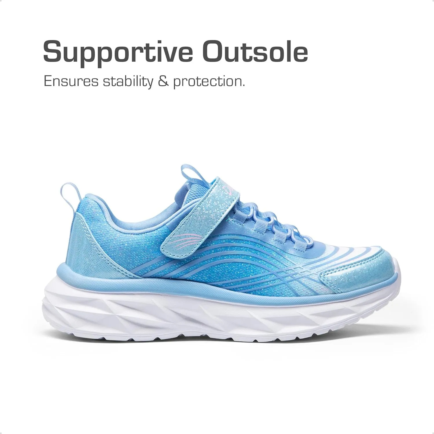 DREAM PAIRS Girls Shoes Sneakers Kids Tennis Shoes Sparkle ColorBurst Lightweight Running Casual Walking Shoes