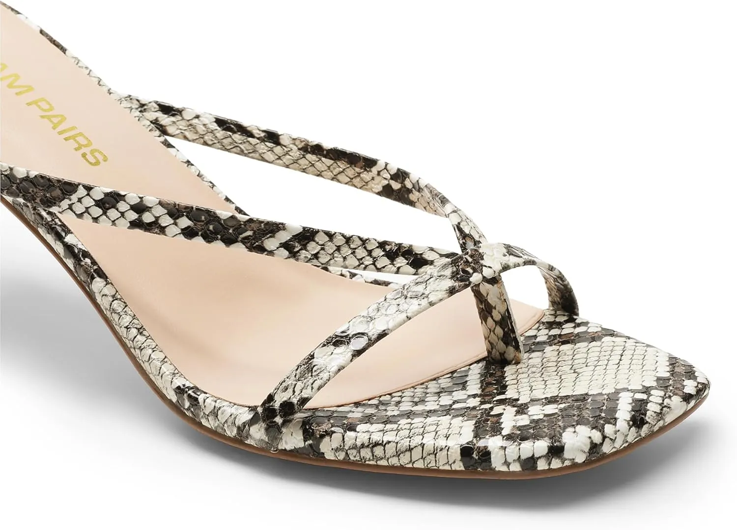 DREAM PAIRS Heels for Women Flip Flops Kitten Low Heels Open Square Toe Thong Heeled Sandals, Sexy Fashion Comfort Shoes for Party Casual Slides
