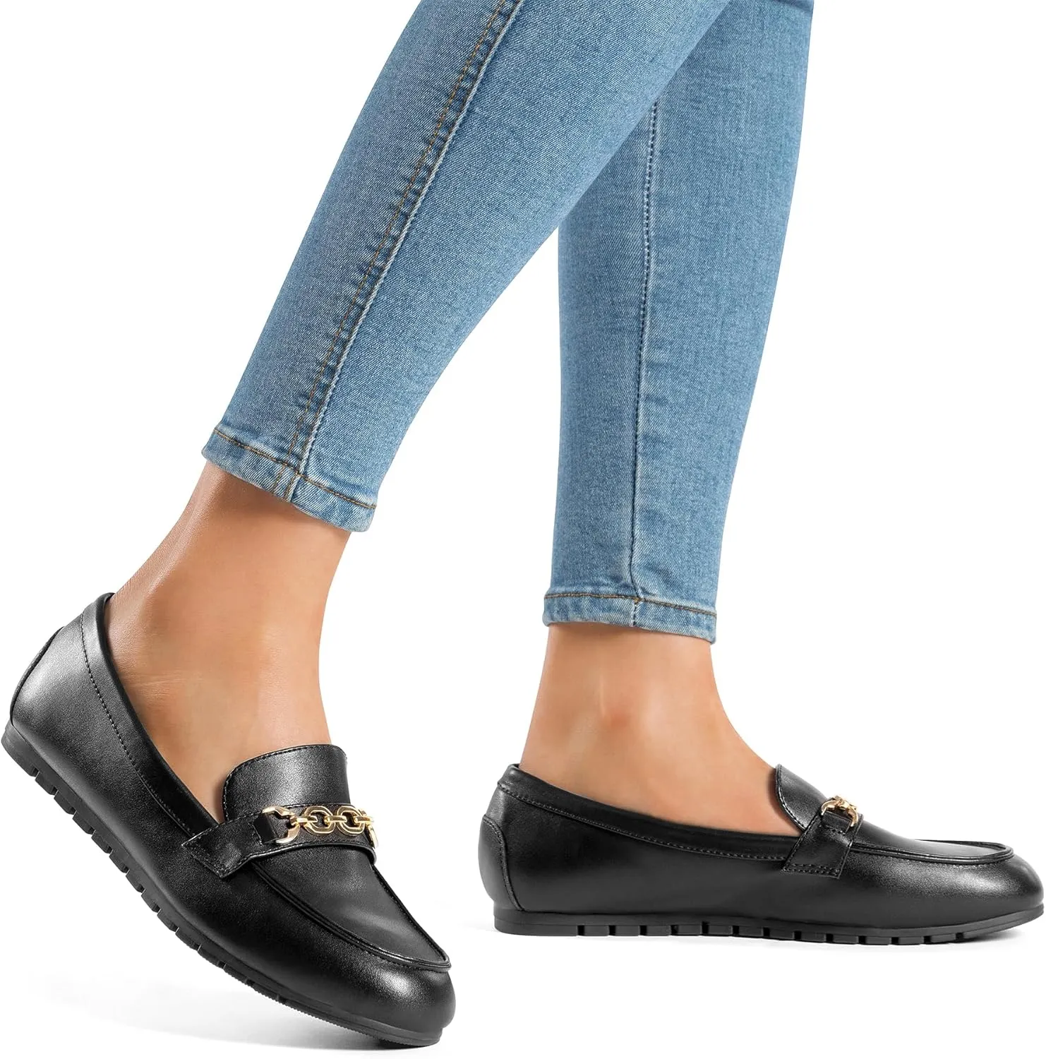 DREAM PAIRS Loafers for Women Casual Comfortable Slip On Flat Shoes Lightweight Leisure Work Shoes Comfort Walking Shoes
