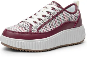 DREAM PAIRS Women Platform Chunky Lightweight Comfortable Casual Lace-Up Sky Walking Fashion Sneakers