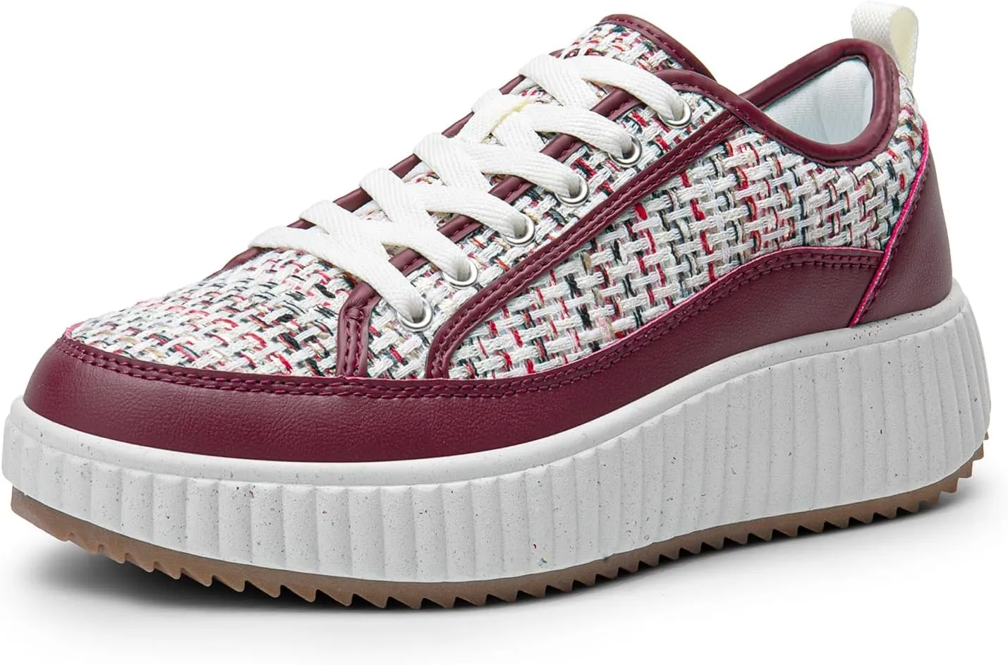 DREAM PAIRS Women Platform Chunky Lightweight Comfortable Casual Lace-Up Sky Walking Fashion Sneakers