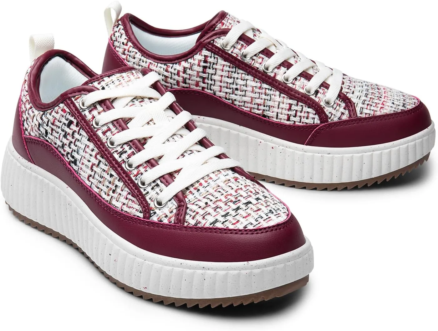 DREAM PAIRS Women Platform Chunky Lightweight Comfortable Casual Lace-Up Sky Walking Fashion Sneakers