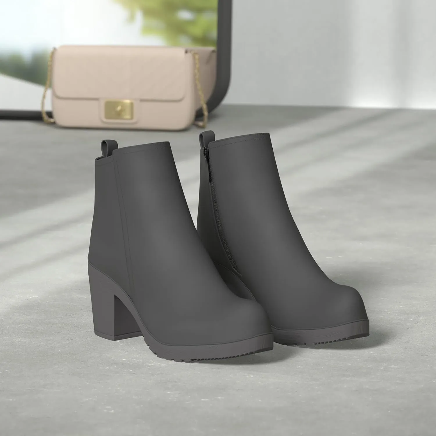 DREAM PAIRS Women's Ankle Boots Chunky Heel Platform Fall Heeled Short Booties Shoes