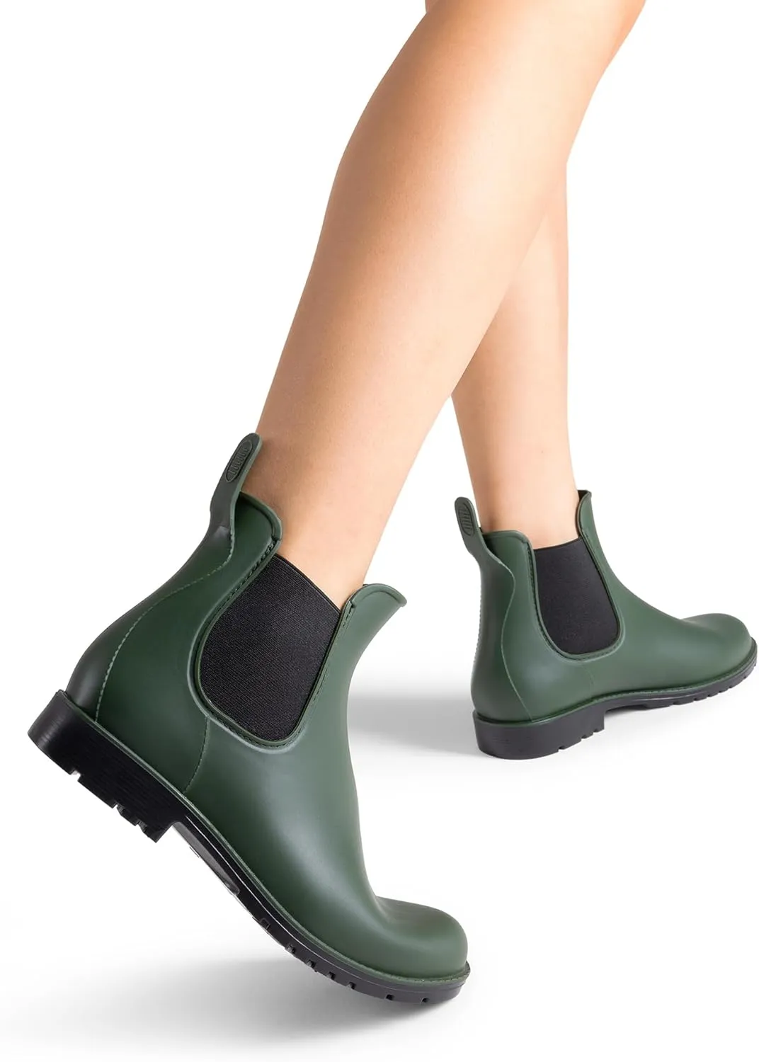 DREAM PAIRS Women's Ankle Rain Boots Chelsea Short Boots Waterproof Elastic Slip On Lightweight Comfortable Garden Outdoor Shoes