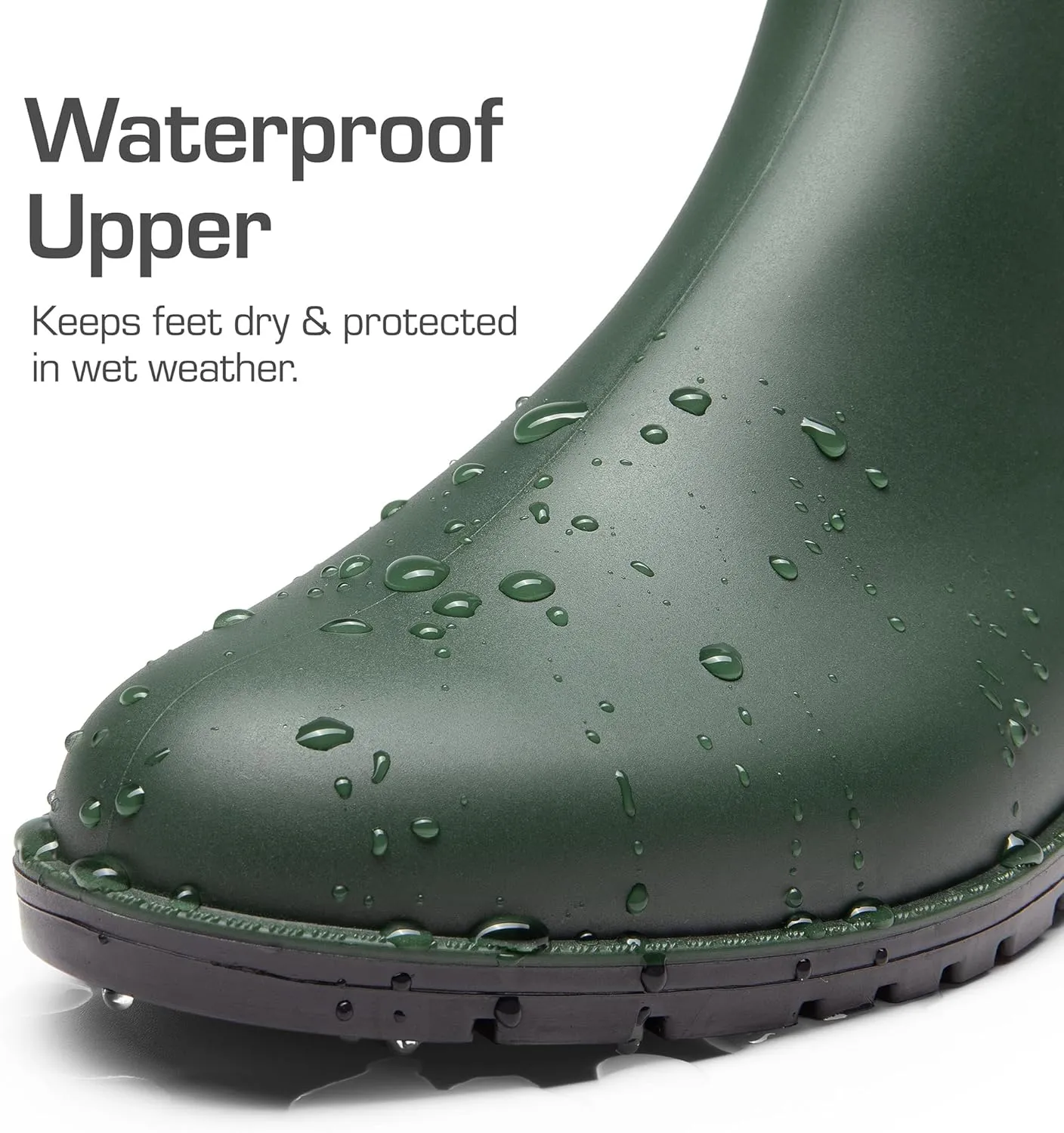 DREAM PAIRS Women's Ankle Rain Boots Chelsea Short Boots Waterproof Elastic Slip On Lightweight Comfortable Garden Outdoor Shoes