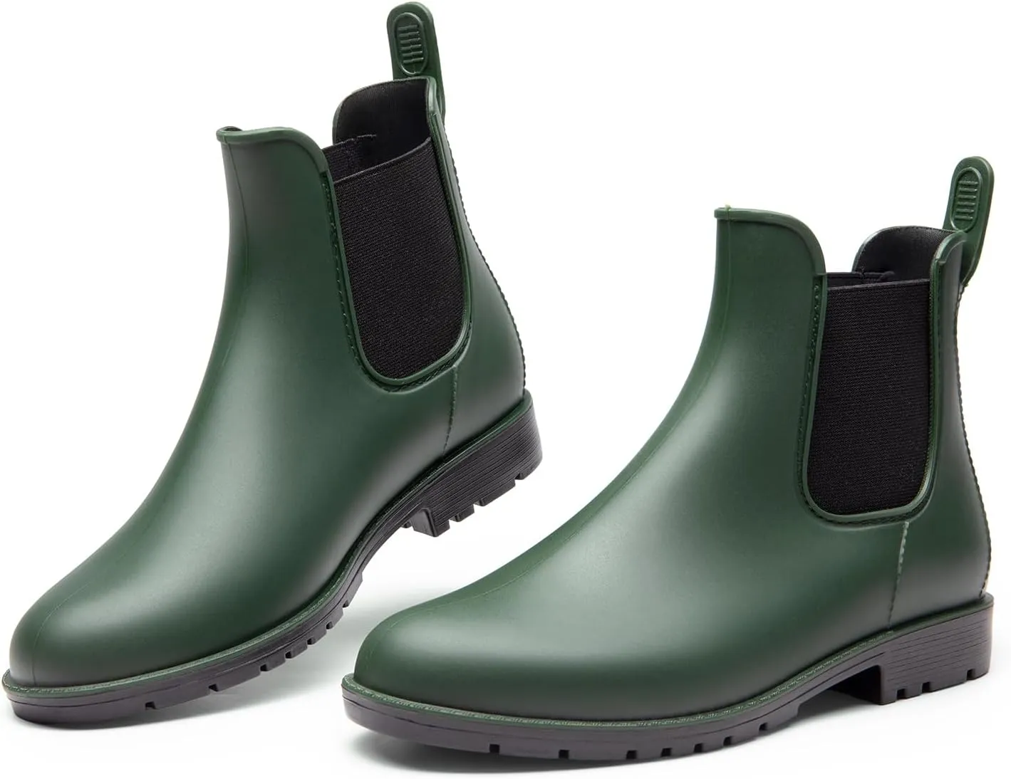 DREAM PAIRS Women's Ankle Rain Boots Chelsea Short Boots Waterproof Elastic Slip On Lightweight Comfortable Garden Outdoor Shoes