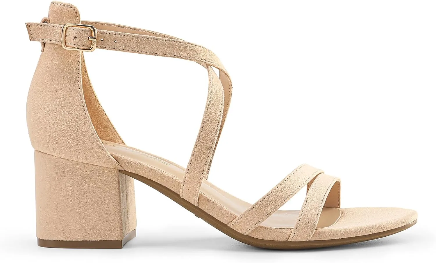 DREAM PAIRS Women's Ankle Strap Low Chunky Heels Open Toe Blocked Strappy Sandals Dress Shoes for Wedding Bridal Party