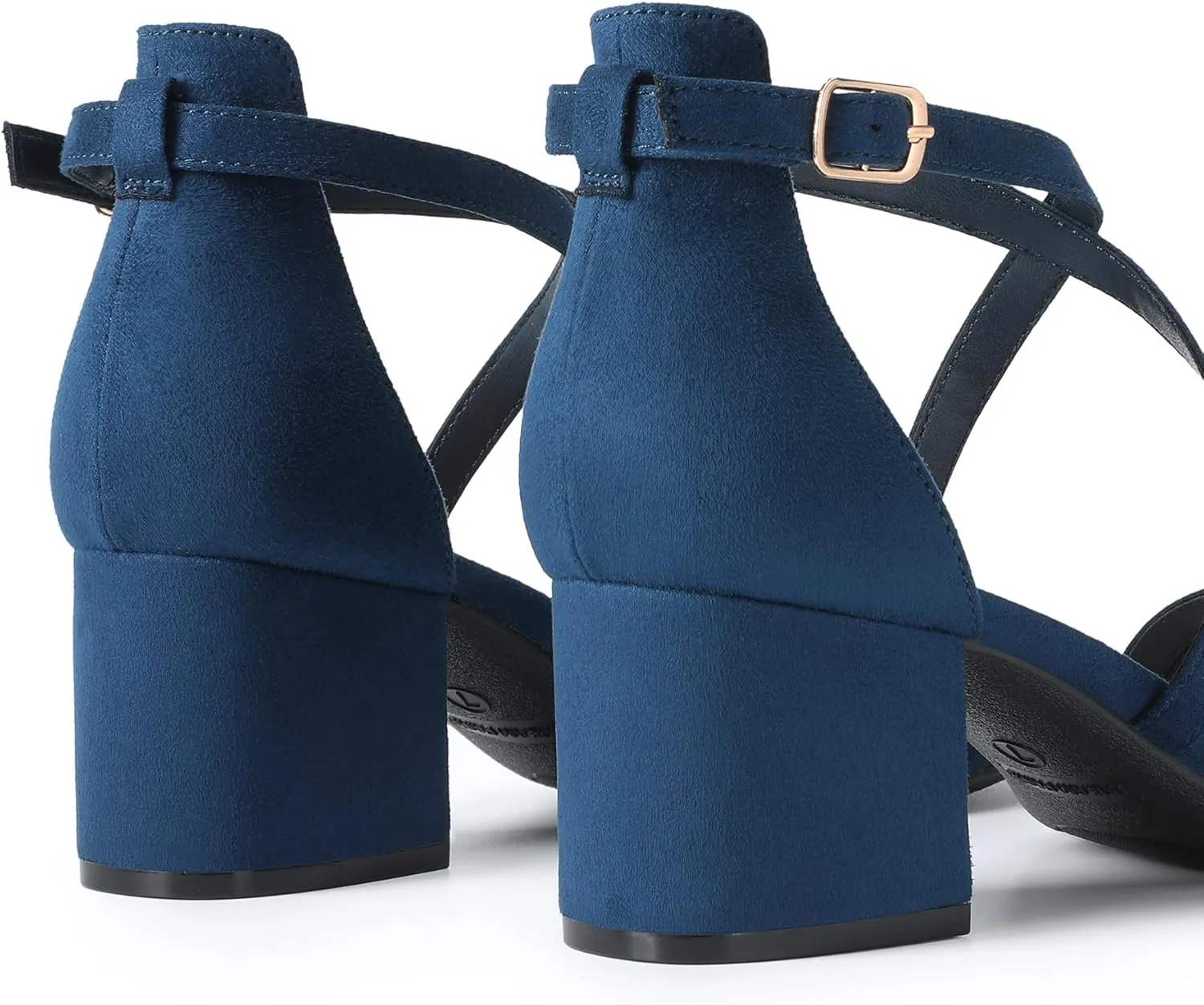 DREAM PAIRS Women's Ankle Strap Low Chunky Heels Open Toe Blocked Strappy Sandals Dress Shoes for Wedding Bridal Party