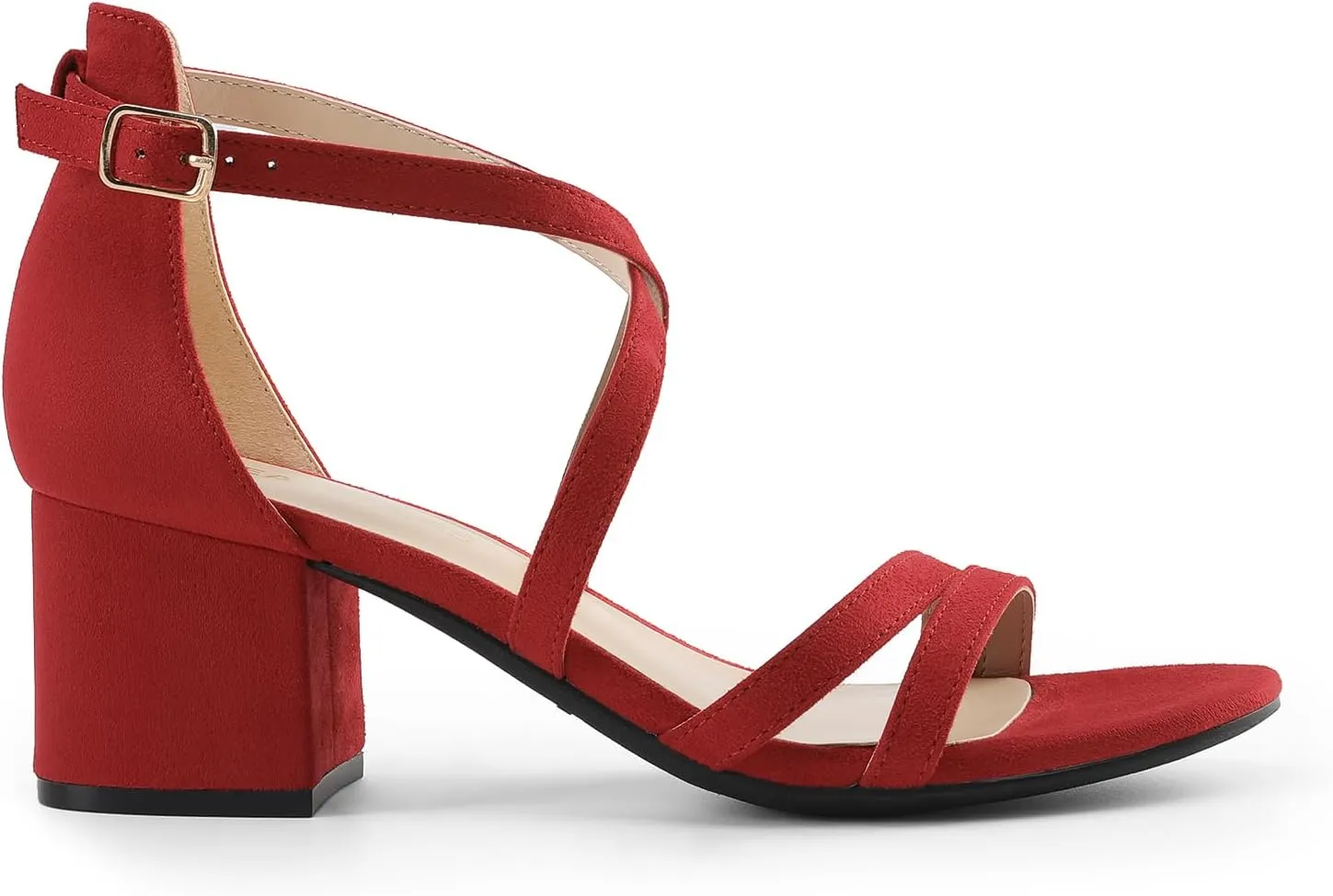 DREAM PAIRS Women's Ankle Strap Low Chunky Heels Open Toe Blocked Strappy Sandals Dress Shoes for Wedding Bridal Party