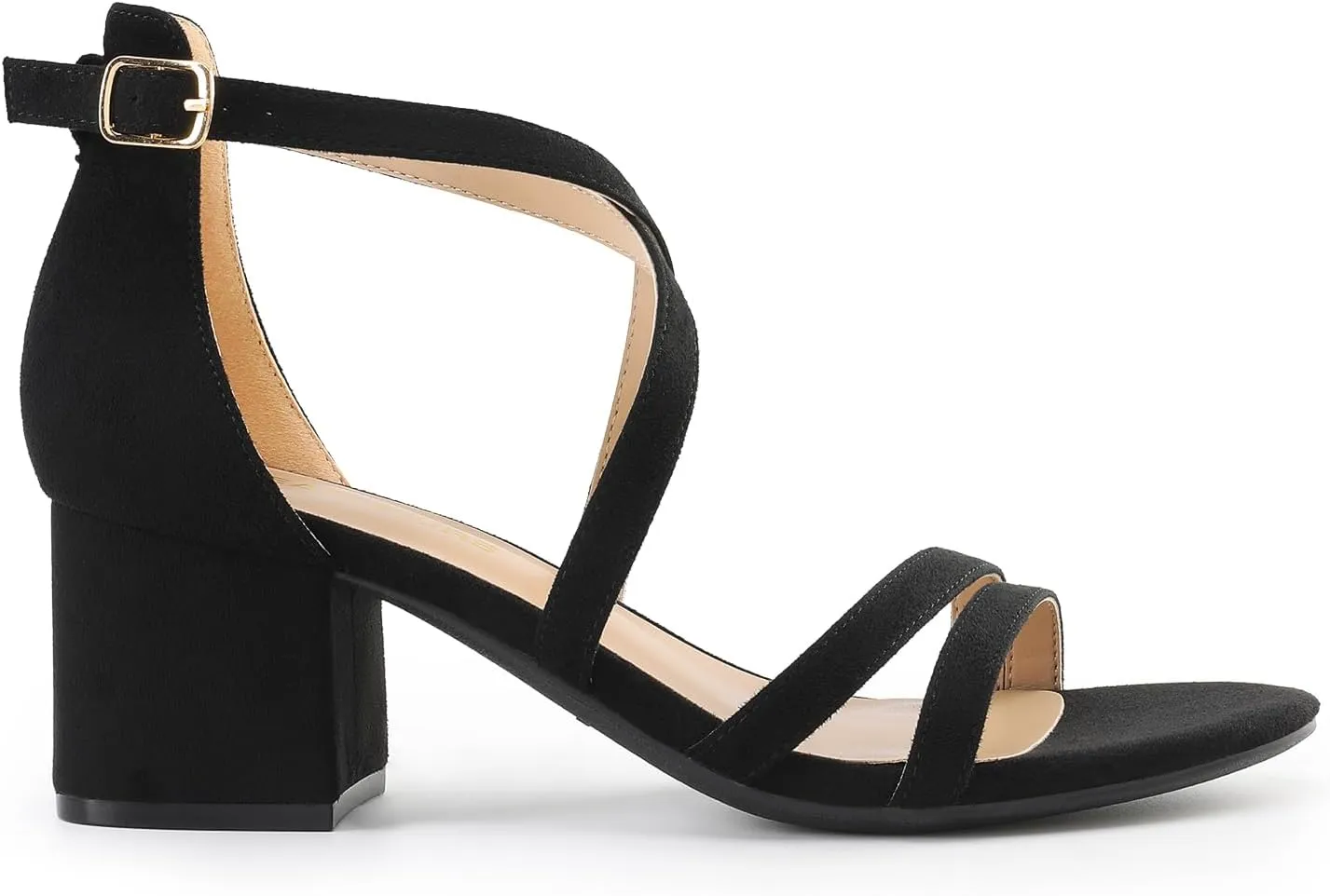 DREAM PAIRS Women's Ankle Strap Low Chunky Heels Open Toe Blocked Strappy Sandals Dress Shoes for Wedding Bridal Party