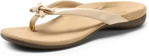 DREAM PAIRS Women's Arch Support Flip Flops Comfortable Dressy Orthopedic Thong Sandals Slides with Bow for Walking Summer Vacation