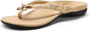 DREAM PAIRS Women's Arch Support Flip Flops Comfortable Dressy Orthopedic Thong Sandals Slides with Bow for Walking Summer Vacation