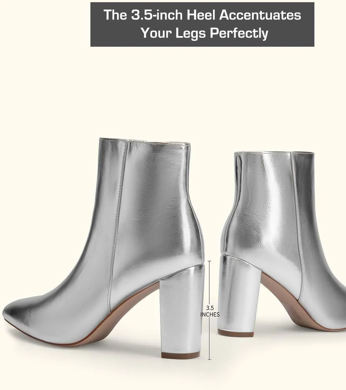 DREAM PAIRS Women's Chunky Heel Ankle Booties Pointed Toe Short Boots