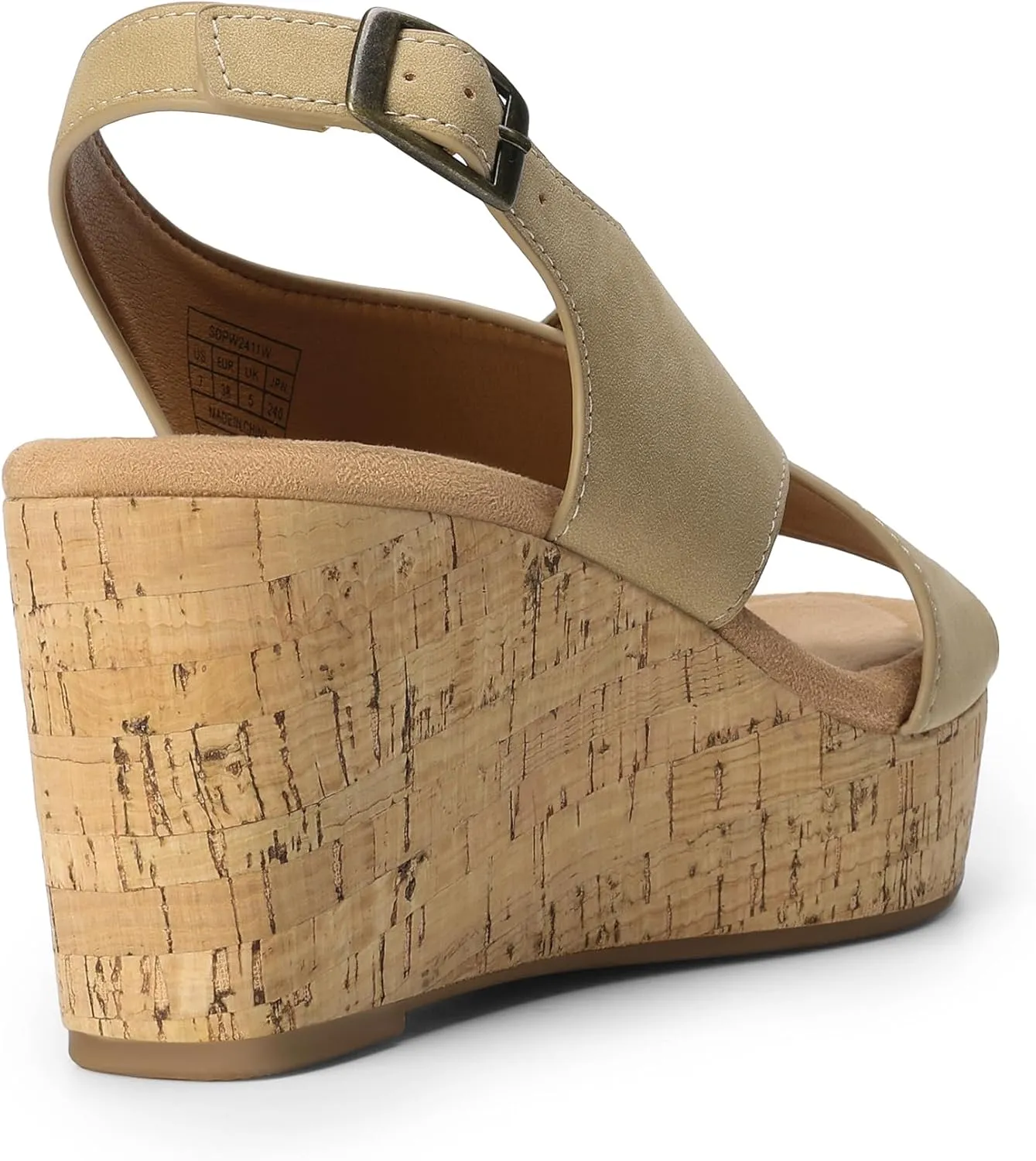 DREAM PAIRS Women's Comfortable Ankle Strap Platform Wedge Sandals for Women Casual Dressy Summer