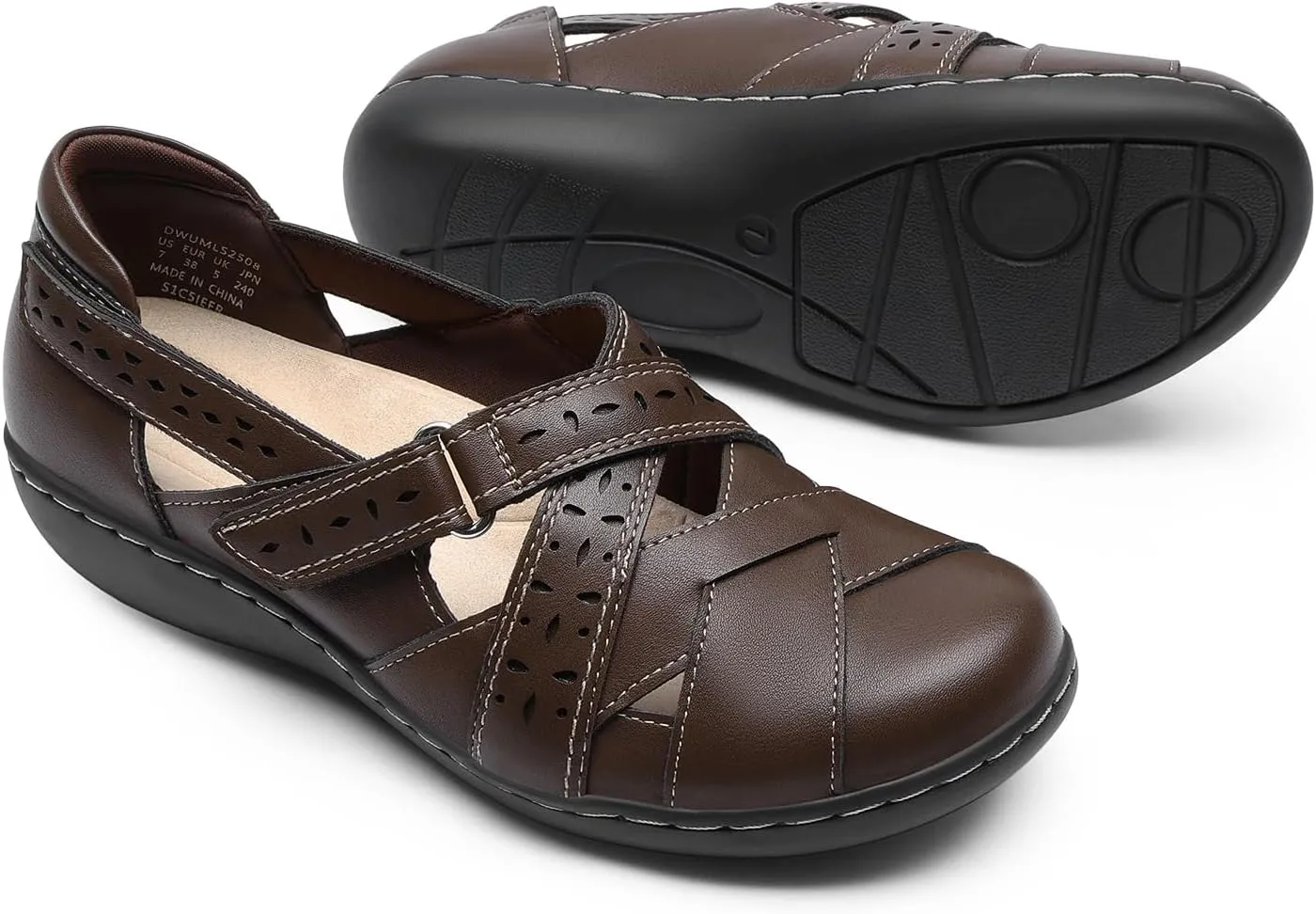 DREAM PAIRS Women's Loafers Slip On Comfortable Casual Walking Flats Work Shoes Closed Toe Sandals