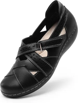 DREAM PAIRS Women's Loafers Slip On Comfortable Casual Walking Flats Work Shoes Closed Toe Sandals