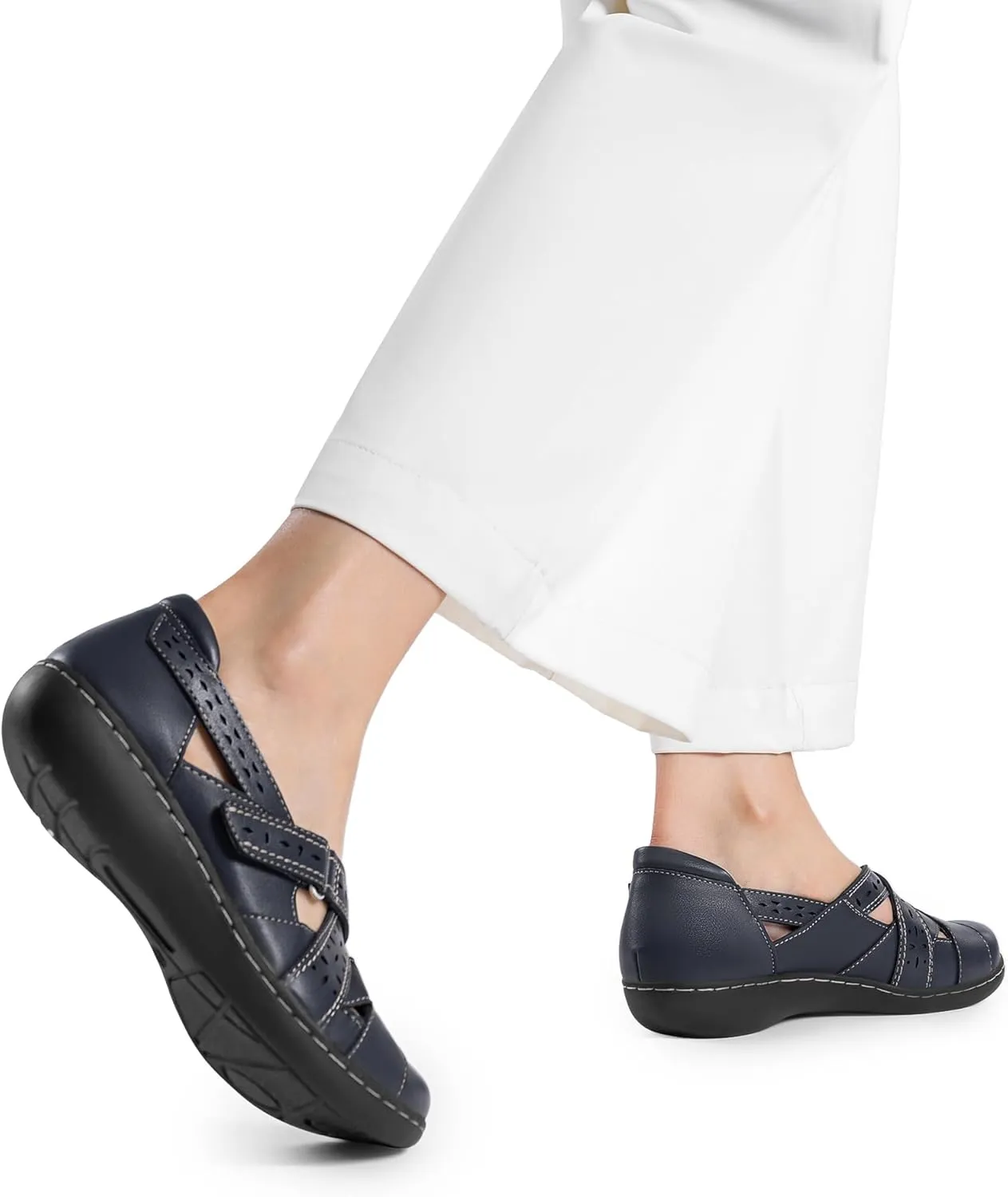 DREAM PAIRS Women's Loafers Slip On Comfortable Casual Walking Flats Work Shoes Closed Toe Sandals