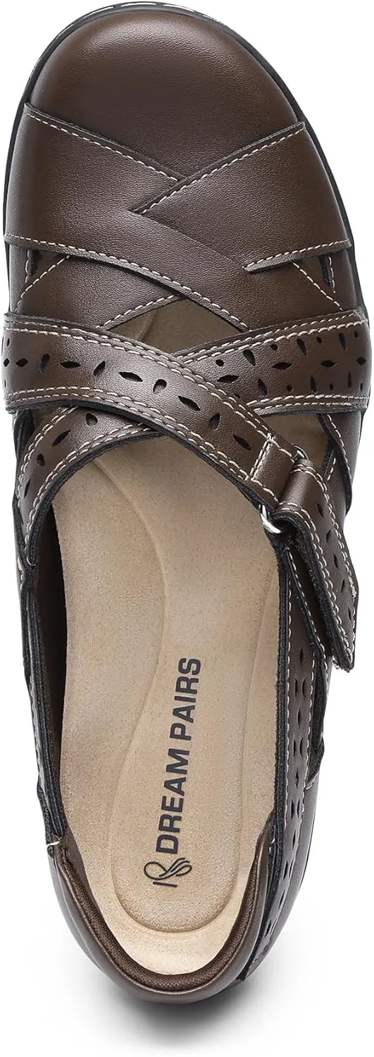 DREAM PAIRS Women's Loafers Slip On Comfortable Casual Walking Flats Work Shoes Closed Toe Sandals