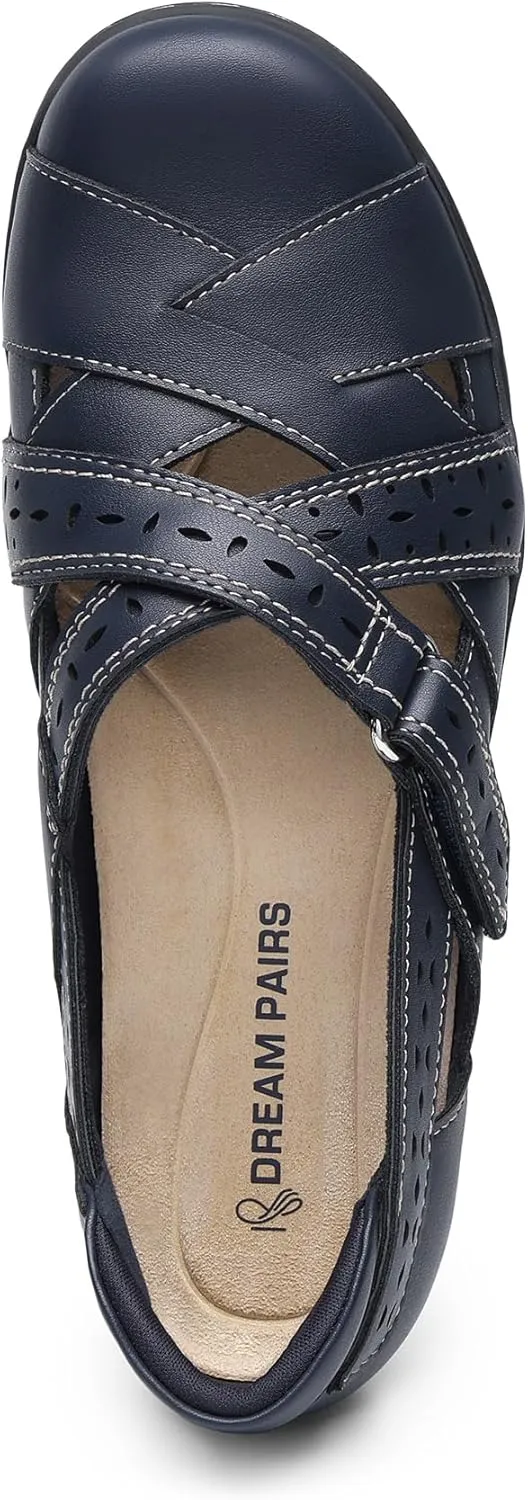 DREAM PAIRS Women's Loafers Slip On Comfortable Casual Walking Flats Work Shoes Closed Toe Sandals