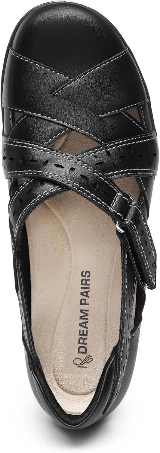 DREAM PAIRS Women's Loafers Slip On Comfortable Casual Walking Flats Work Shoes Closed Toe Sandals
