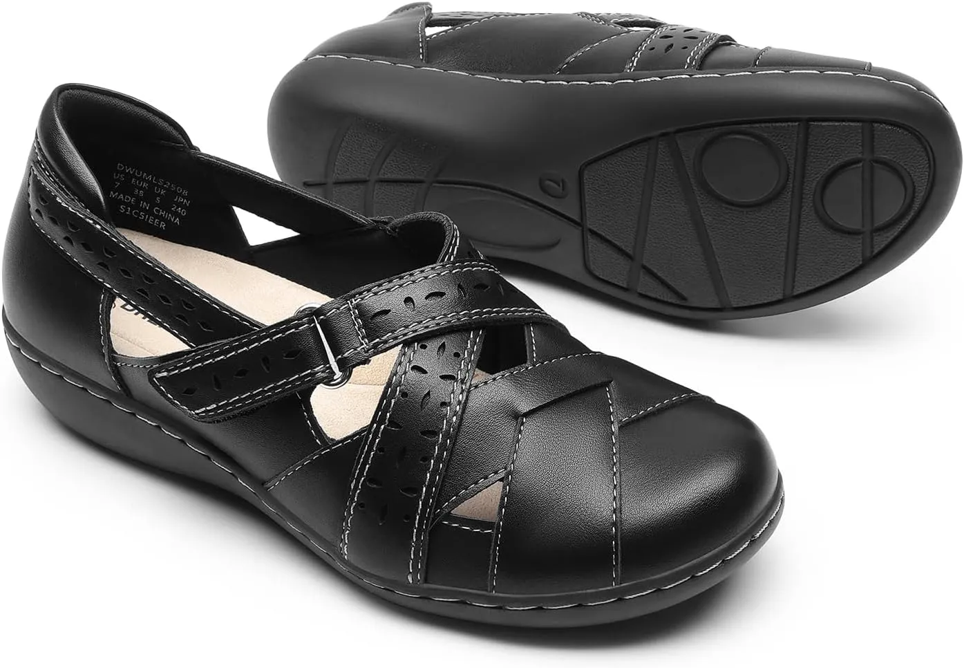 DREAM PAIRS Women's Loafers Slip On Comfortable Casual Walking Flats Work Shoes Closed Toe Sandals