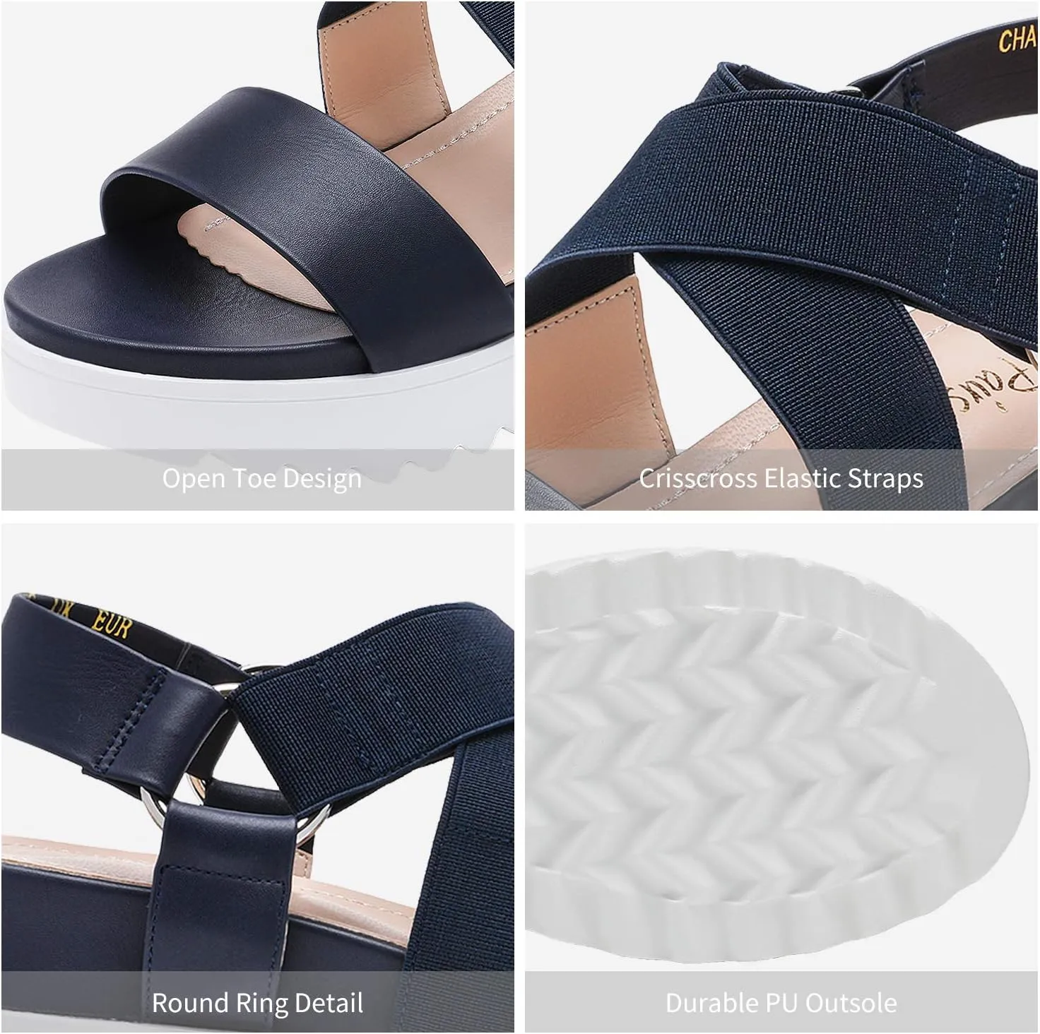 DREAM PAIRS Women’s Open Toe Ankle Strap Platform Wedge Sandals