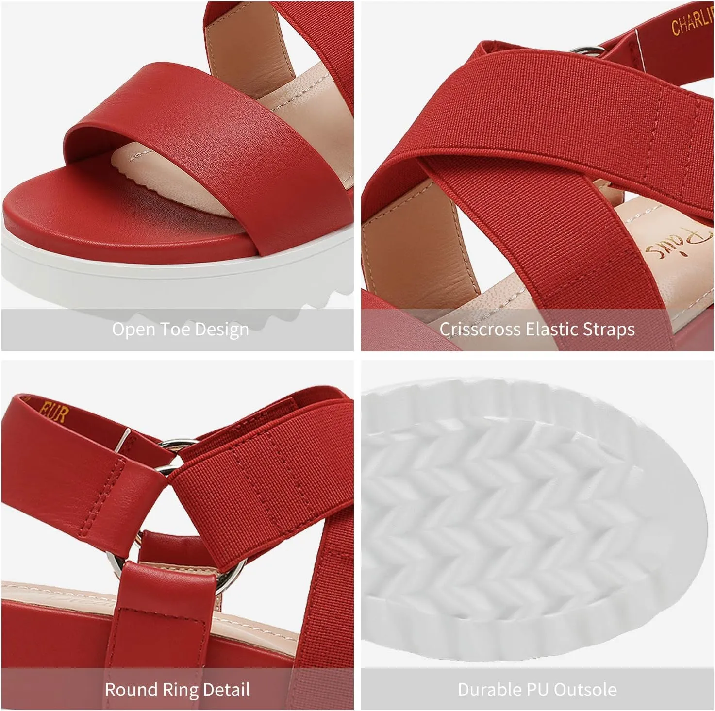DREAM PAIRS Women’s Open Toe Ankle Strap Platform Wedge Sandals