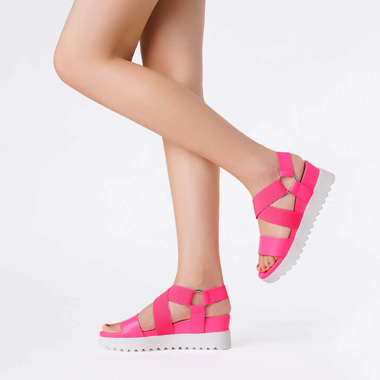 DREAM PAIRS Women’s Open Toe Ankle Strap Platform Wedge Sandals