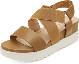 DREAM PAIRS Women’s Open Toe Ankle Strap Platform Wedge Sandals
