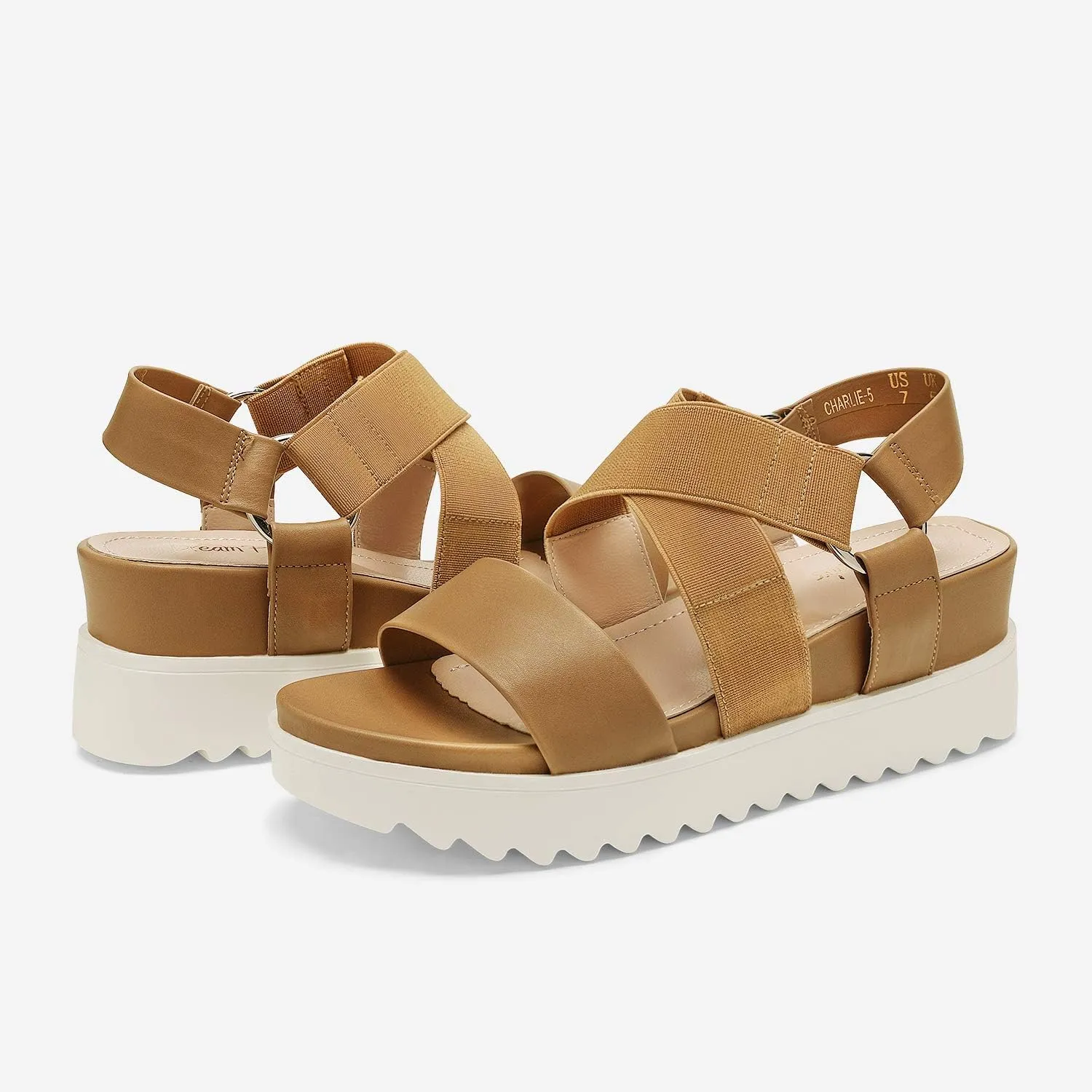 DREAM PAIRS Women’s Open Toe Ankle Strap Platform Wedge Sandals