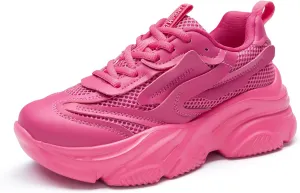 DREAM PAIRS Women's Platform Chunky Fashion Sneakers Jaxon Walking Lace-Up Comfortable Dad Sneakers Workout Sport Work Casual Tennis Shoes