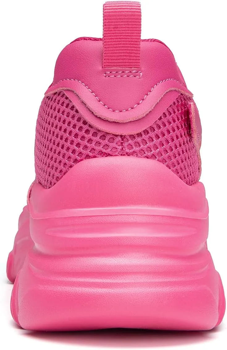 DREAM PAIRS Women's Platform Chunky Fashion Sneakers Jaxon Walking Lace-Up Comfortable Dad Sneakers Workout Sport Work Casual Tennis Shoes