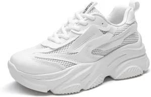 DREAM PAIRS Women's Platform Chunky Fashion Sneakers Jaxon Walking Lace-Up Comfortable Dad Sneakers Workout Sport Work Casual Tennis Shoes