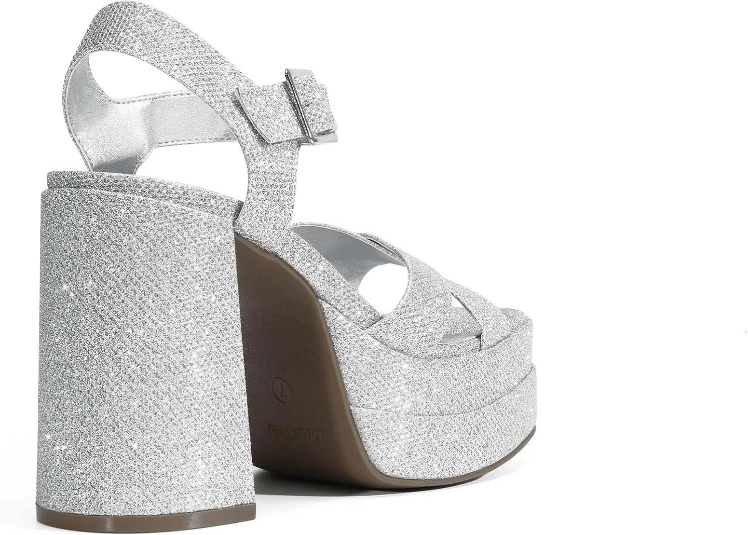 DREAM PAIRS Women's Platform Chunky Heels Square Open Toe Ankle Strap High Heeled Sandals Y2K Shoes for Party Brunch