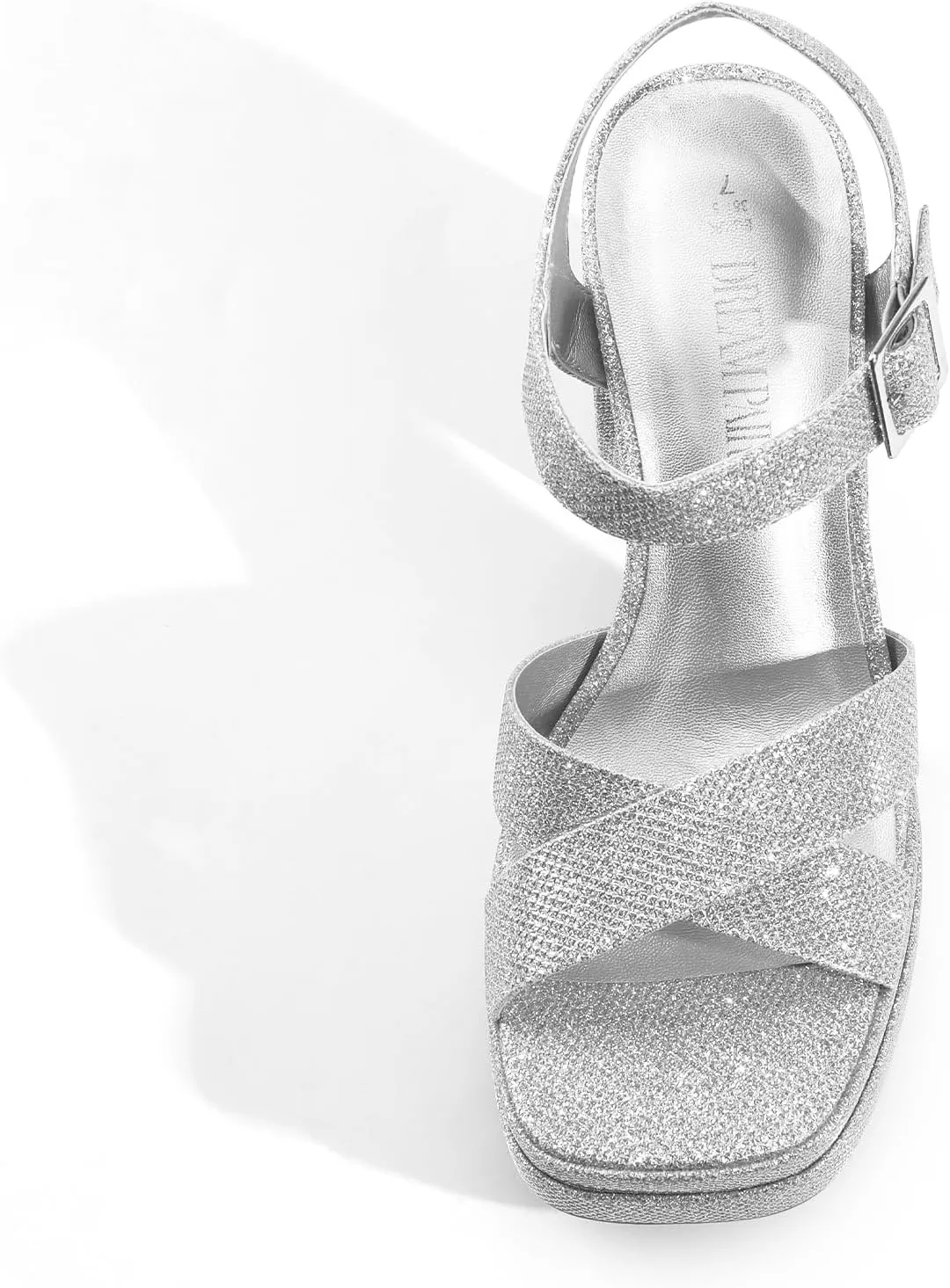 DREAM PAIRS Women's Platform Chunky Heels Square Open Toe Ankle Strap High Heeled Sandals Y2K Shoes for Party Brunch