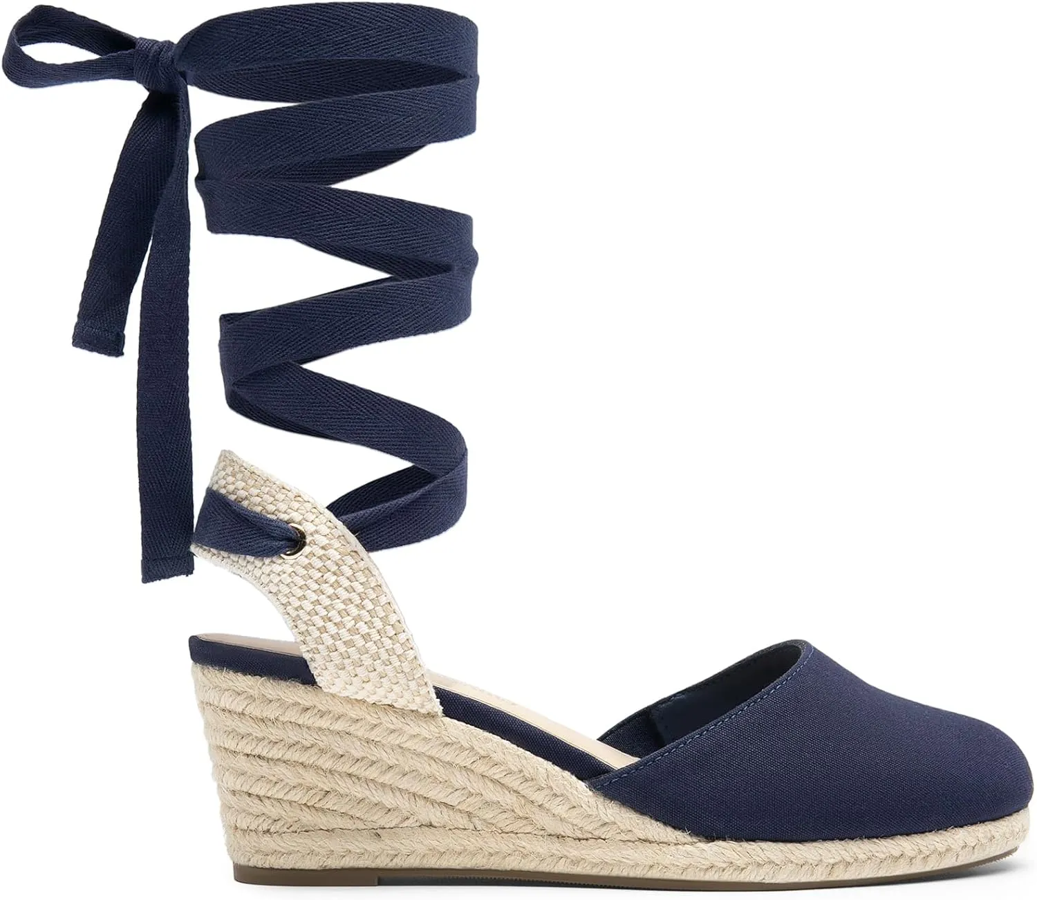 DREAM PAIRS Women's Wedge Sandals Platform Close Toe Espadrilles Strappy Lace Up Sandals Cute Fashion Comfortable Dressy Beach Vocation Summer Shoes