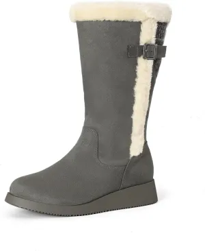 DREAM PAIRS Womens Winter Snow Boots Mid-Calf Fashion Furry Warm Tall Boot