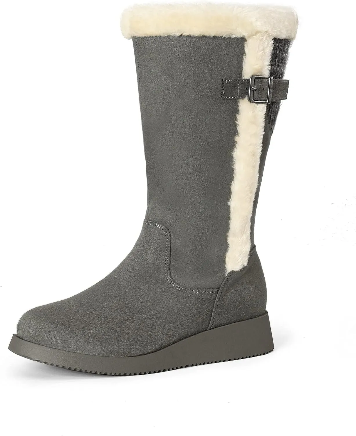 DREAM PAIRS Womens Winter Snow Boots Mid-Calf Fashion Furry Warm Tall Boot