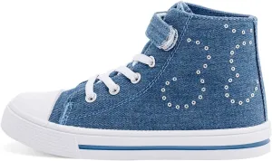 EUXTERPA Kids High Top Shoes Toddler Canvas Sneakers Boys Girls Casual Walking Sports Shoe