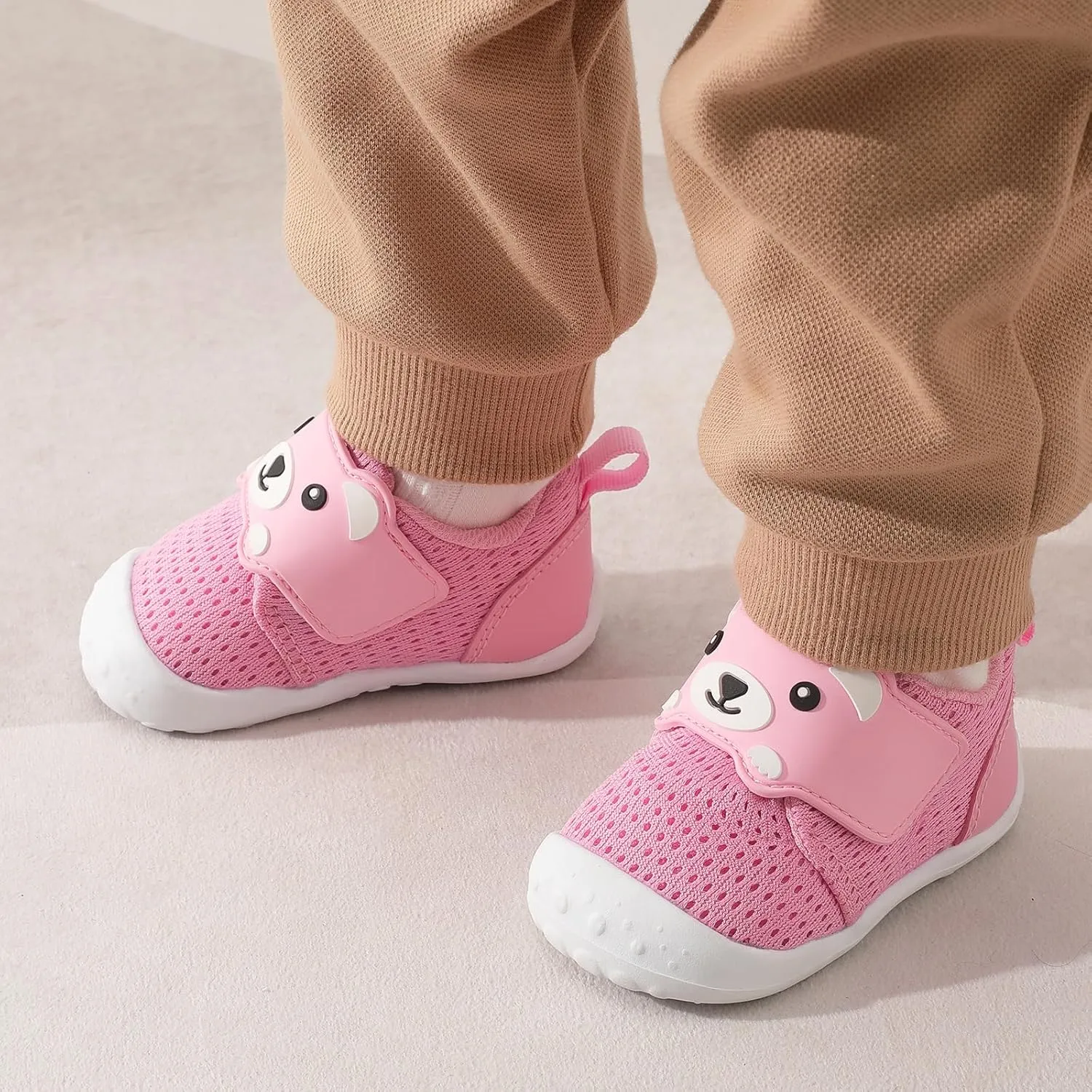 FEETCITY Baby Walking Shoes Wide Baby Shoes Boys Girls Infant Sneakers Crib Shoes Breathable Toddler Barefoot Shoes Slip On Shoes